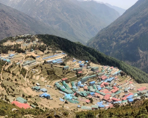 Namche bazar second day of ebc trek