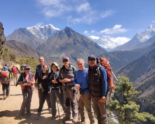 Trek ebc on the way from tengboche